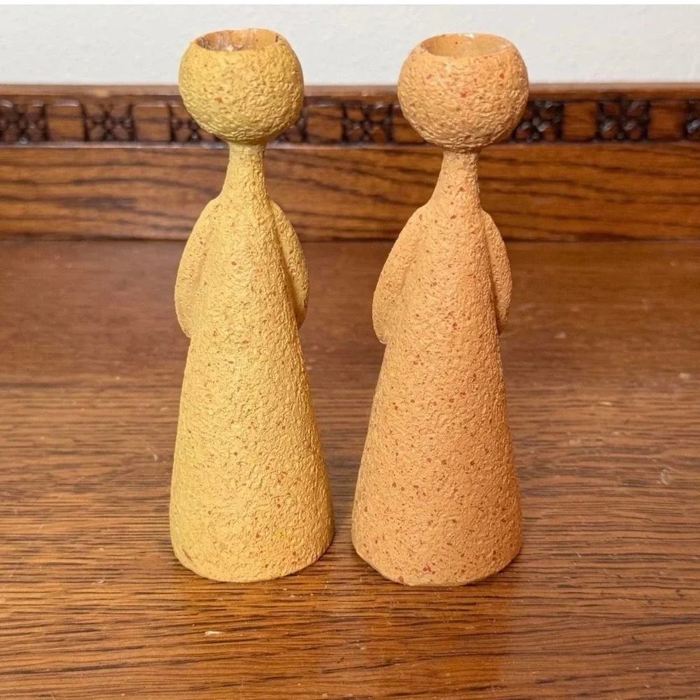 Pair‎ of Resin Taper Candle Holders